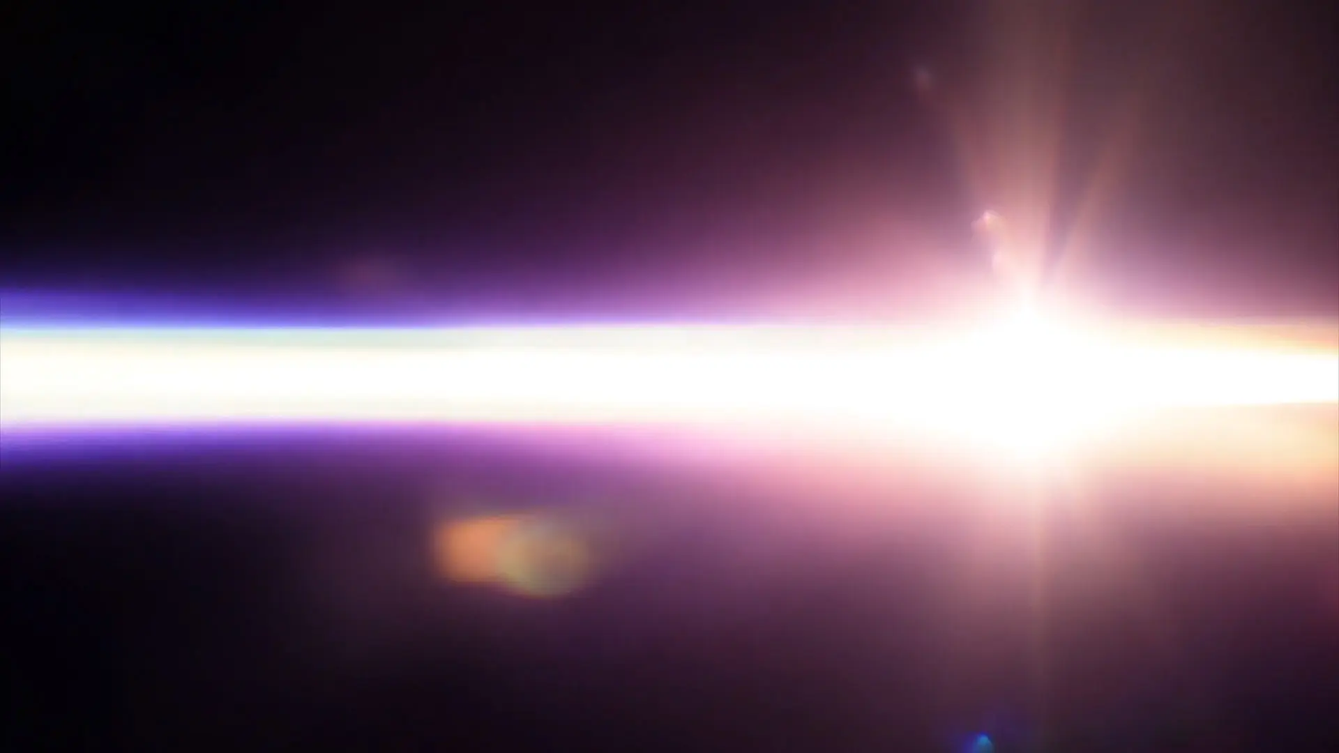 Lens Flare Light Streak Overlay for Space Documentary Intros